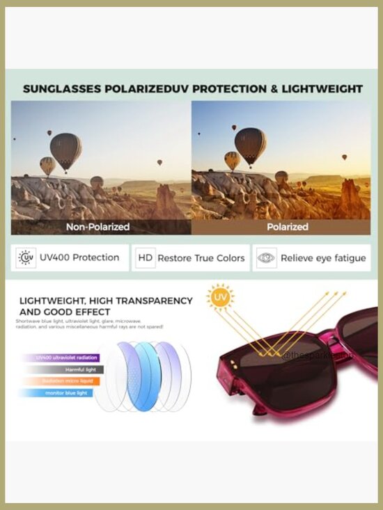 Oversized Fit Over Glasses Polarized Sunglasses, UV400 Protection